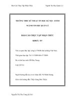 luận văn đại học sư phạm  Thực Tập Nhận Thức Ngành Tin Học Quản Lý Báo Cáo Thực Tập Nhận Thức Ngành Tin Học Quản L ý