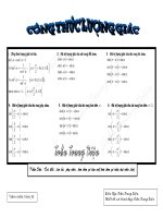 công thức và cách học thuộc lượng giác