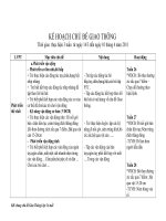 kế hoạch CĐ Giao Thông