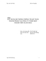 đồ án công nghệ thông tin Xây dựng hệ thống thông tin kế toán thành phẩm ở công ty TNHH một thành viên Xuân Hoà