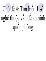 Chủ đề 4- Giáo dục hướng nghiệp 11