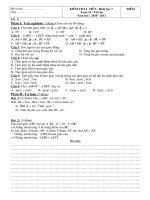 Kiểm tra chương 2- Hình học 7- MT- ĐA