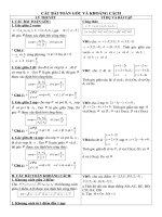 các bài toán góc và khoảng cách