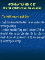 Tư liệu về CÔNG TÁC KIỂM TRA NỘI BỘ