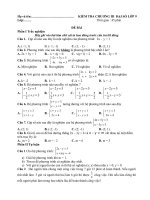 Kiểm tra chương 3 đại số 9 chuẩn