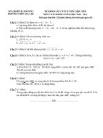 Đề khảo sát chất lượng học kì 2 môn Toán 10