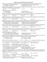 ĐỀ KIỂM TRA 45 PHÚT KHỐI 12LẦN 3  2011