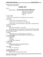 Bài thực hành 7: Trình bày và in trang tính