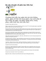 BA CÂU CHUYỆN VỀ GD TIỂU HỌC