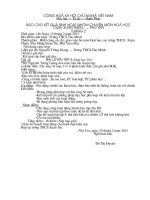 Báo cáo kết quả hoạt động nhóm Hóa học
