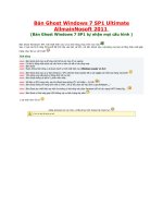 Bản Ghost Windows 7 SP1 Ultimate AllmainNosoft 2011 (Bản Ghost Win7 SP1 tự nhận mọi cấu hình )