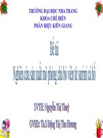 Nghiên cứu sản xuất sản phẩm mô phỏng chả bò viên từ surimi cá hố