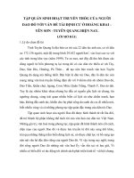 luận văn Tập quán sinh hoạt truyền thống với vấn đề tái định cư ở Hoàng Khai –Yên Sơn –Tuyên Quang hiện nay