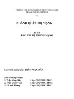 Đồ án Những đặc trưng riêng biệt, ưu, nhược điểm của các chuẩn mã hoá trong mạng Wifi. Xây dựng chính sách an toàn thông tin cho mạng Wifi. Xây dựng mô hình thực tế