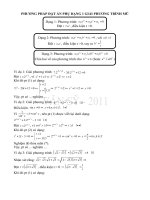 Đặt ẩn phụ dạng1 giải phương trình mũ