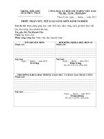 Phiếu nhận xét SKKN mẫu chuẩn