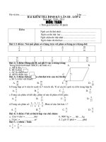 Đề kiểm tra Toán lần 3 lóp 4. Năm học: 2010- 2011