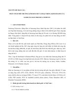 PHÂN TÍCH MÔI TRƯỜNG KINH DOANH VÀ HOẠT ĐỘNG KINH DOANH CỦASAMSUNG ELECTRONICS COMPANY