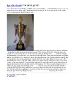 Kết quả giải bóng đá nữ THCS huyện Đại Lộc- NH 2011