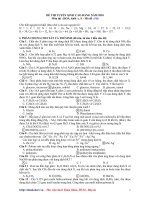 Đáp án đề thi ĐH khối A