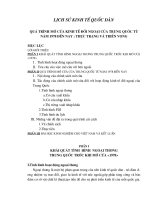 Tác động của chính sách mở cửa đối với hoạt động kinh tế đối ngoại của Trung Quốc