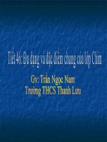 Tiết 46 (bài 44): Đa dạng và đặc điểm chung của lớp Chim