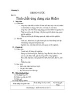 Bài 31: Tính chất-Ứng dụng của Hidro