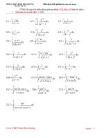 Các dạng bài tập tích phân