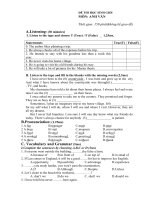 Đề thi HSG Tiếng Anh - lớp 9/2