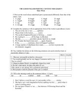 Đề thi HSG Tiếng anh - lớp 9