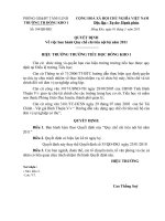 Quyết định ban hành Quy chế chi tiêu nội bộ năm 2011