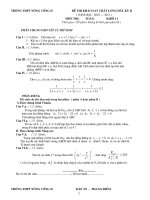 Đề và đáp án Toán - Khối 11
