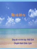 Mẹ và lời ru