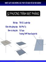 Bài tập phương trình mặt phẳng
