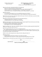 ĐỀ HSG SINH 11-THPT LÊ XOAY