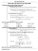 BT (đầy đủ) về giới hạn của hàm số