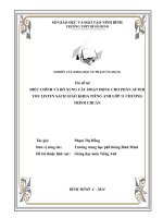 ĐIỀU CHỈNH VÀ BỔ SUNG CÁC HOẠT ĐỘNG CHO PHẦN AFTER YOU LISTEN SÁCH GIÁO KHOA TIẾNG ANH LỚP 11 CHƯƠNG TRÌNH CHUẨN