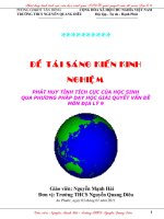 Phát huy tính tích cực của học sinh qua phương pháp dạy học giải quyết vấn đề