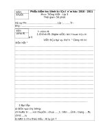 đề kiểm tra định kì lần 1,2 năm học 2010 - 2011