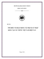tìm hiểu về hoạt động tài trợ xuất nhập khẩu tại các ngân hàng thương mại việt nam hiện nay