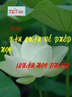 Tiết 101 văn bản: Bàn luận về phép học