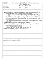 đề kiểm tra định kì Khoa, sử, địa năm học 2010 - 2011