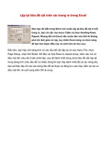 Lặp lại tiêu đề cột trên các trang in trong Excel