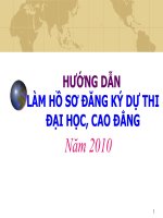 Hướng dẫn đăng ký làm hồ sơ thi CĐ-ĐH