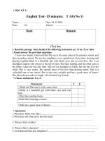 Bộ đề kiểm tra môn tiếng Anh 8