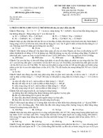 Đề thi thử Trường Chuyên Lê Quý Đôn