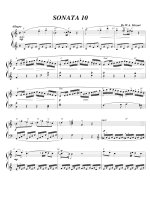 BẢN  SONAT NO 10 MOZART