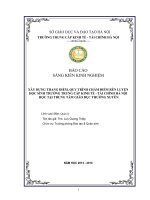 Xây dựng thang điểm, quy trình chấm điểm rèn luyện học sinh trường trung cấp kinh tế  tài chính Hà Nội học tại trung tâm giáo dục thường xuyên