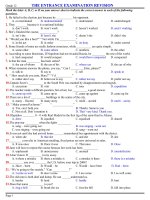 250 CÂU TRẮC NGHIỆM ÔN THI ĐH+KEY