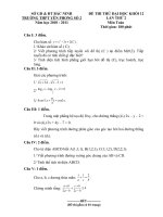 Đề thi thử ĐH lần 2 khối D